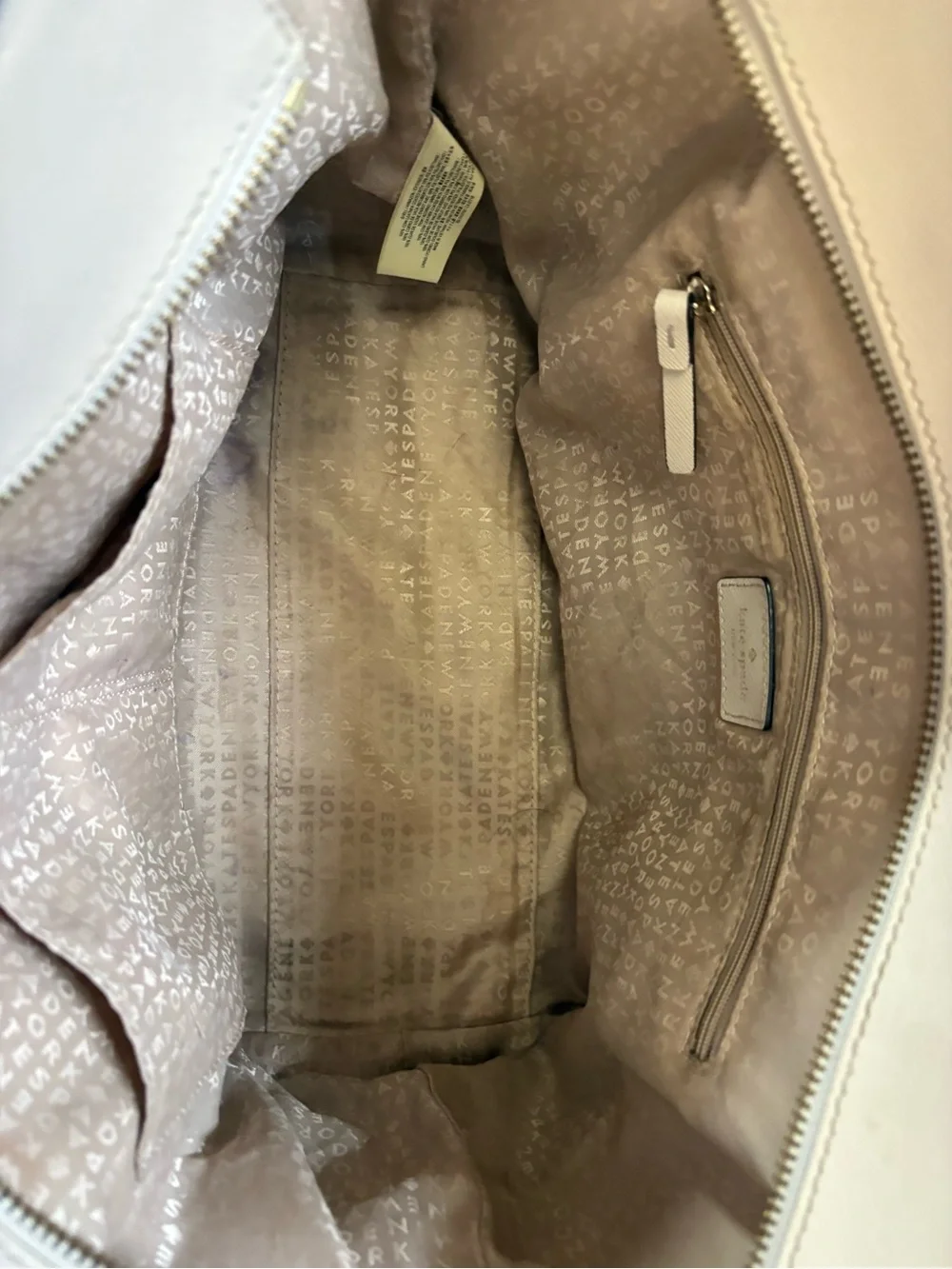 kate spade Beige and Black Structured Tote